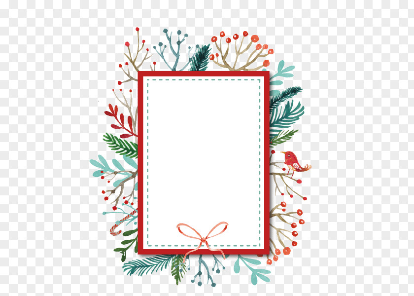 Copywriter White Background Red Border Pattern Christmas Card Greeting PNG