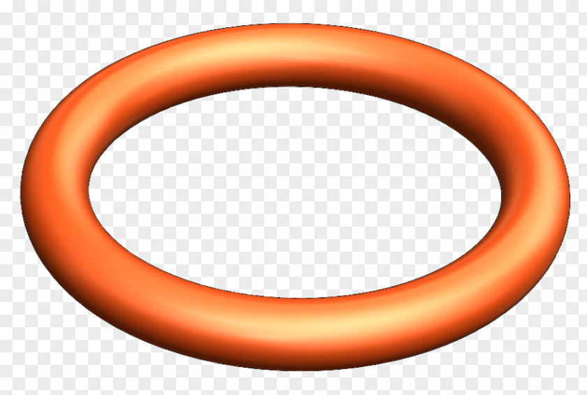 Orange Ring O-ring Silicone Rubber Seal Medical Grade PNG