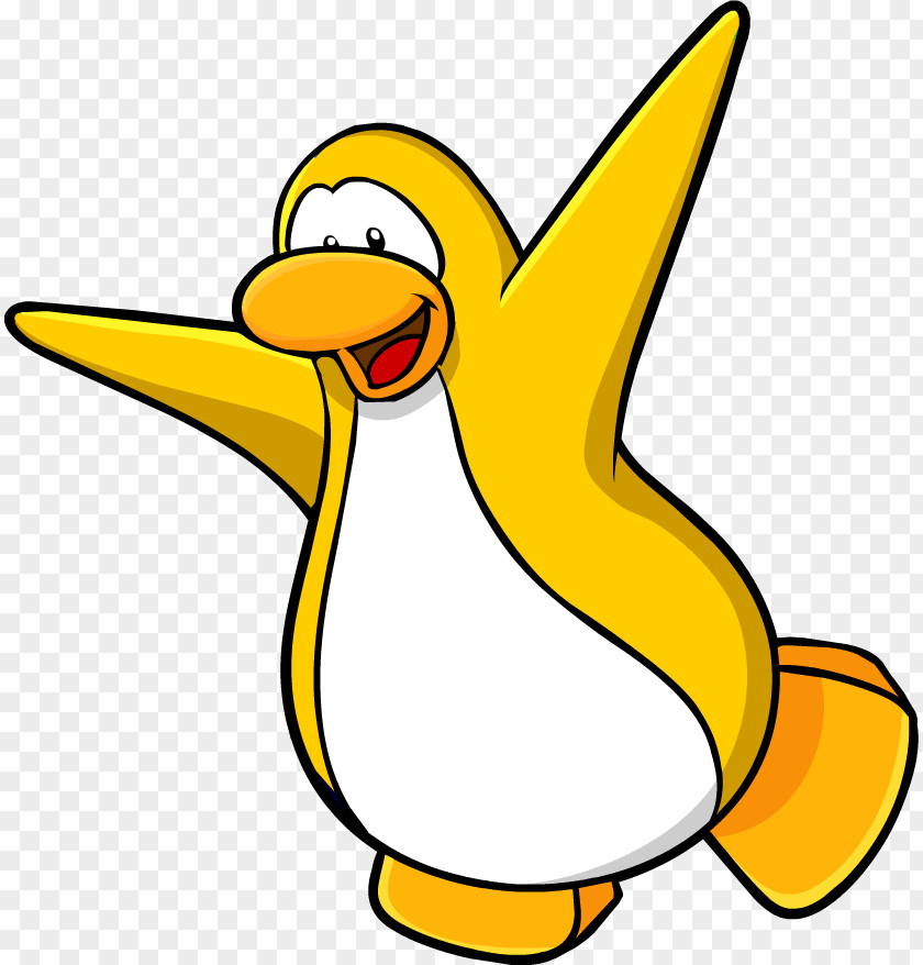 Penguin Club Blue Yellow Clip Art PNG