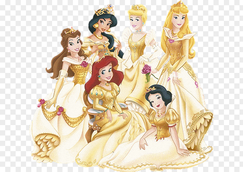 Princess Jasmine Tiana Ariel Belle Aurora Rapunzel PNG