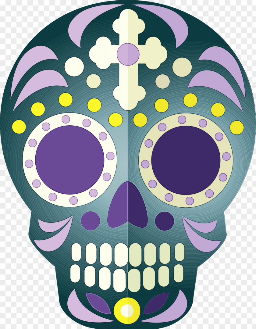 Calavera Head Drawing Loudspeaker Day Of The Dead PNG