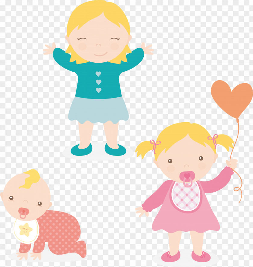 Cute Baby Child Infant Cartoon Illustration PNG