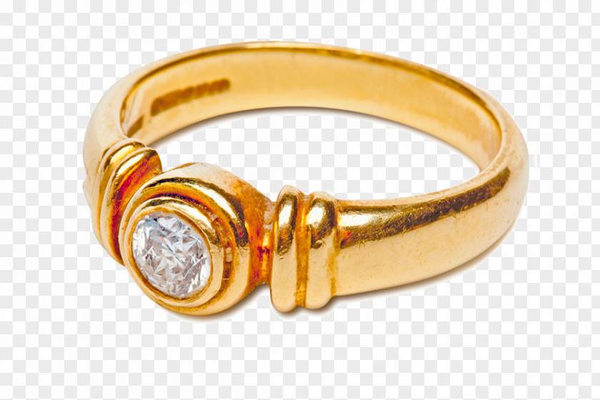 Gold Diamond Ring Wedding Stock Photography PNG