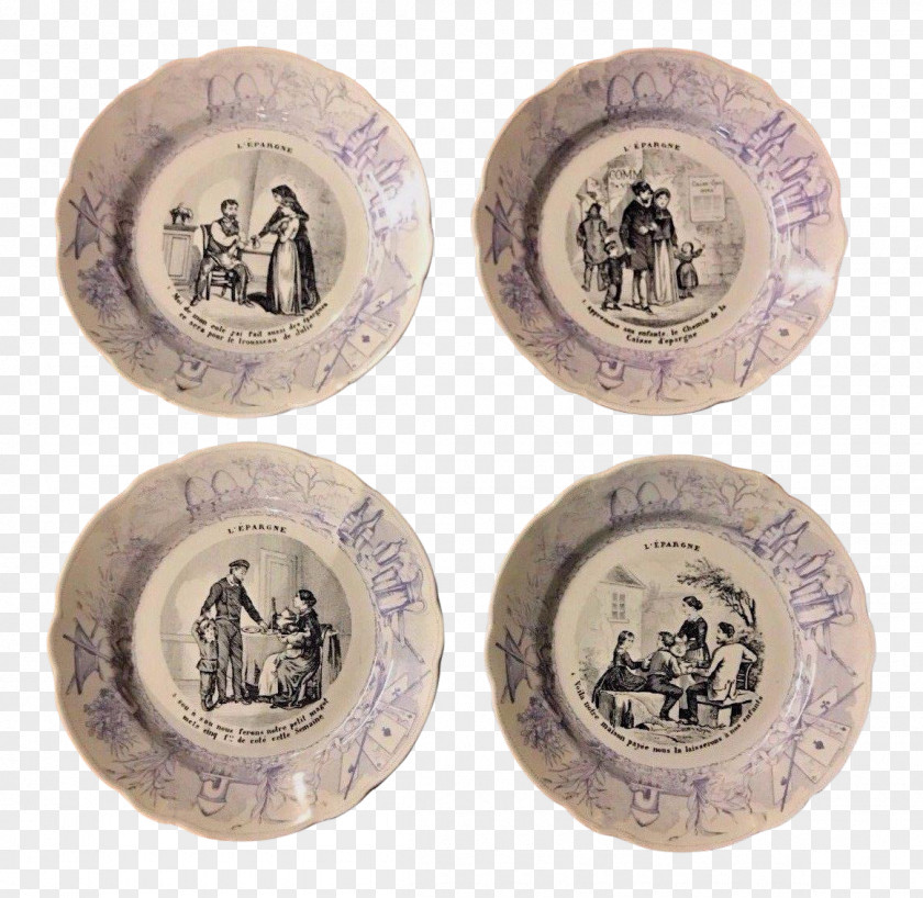 Porcelain Plate Letinous Edodes Antique Ceramic Chairish PNG