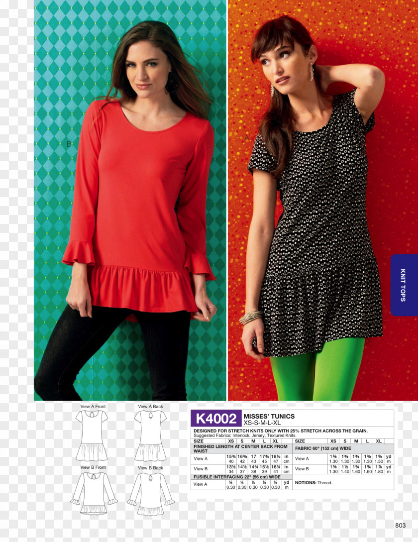 Tunic Sewing Pattern Kwik-Sew Co., Inc. T-shirt Sweater PNG