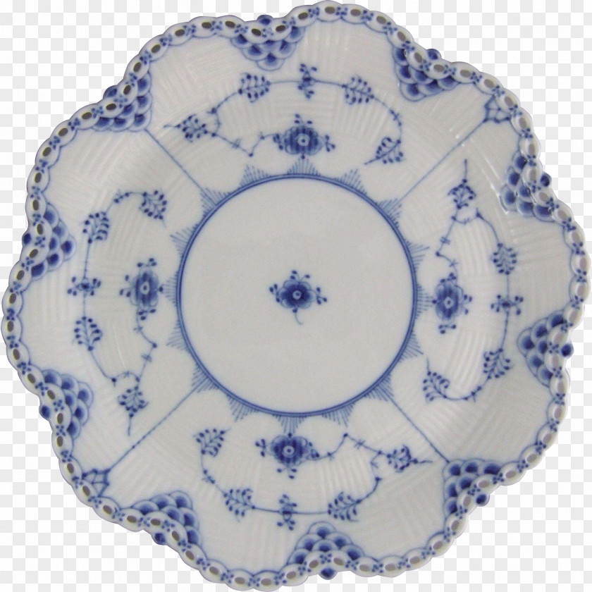 Porcelain Plate Blue And White Pottery Tableware Royal Copenhagen PNG