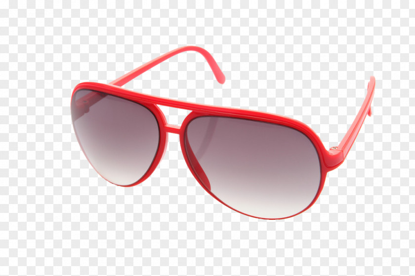 Thin Red Frame Sunglasses Goggles PNG