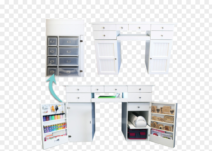 Box Desk Paper Furniture Organization PNG