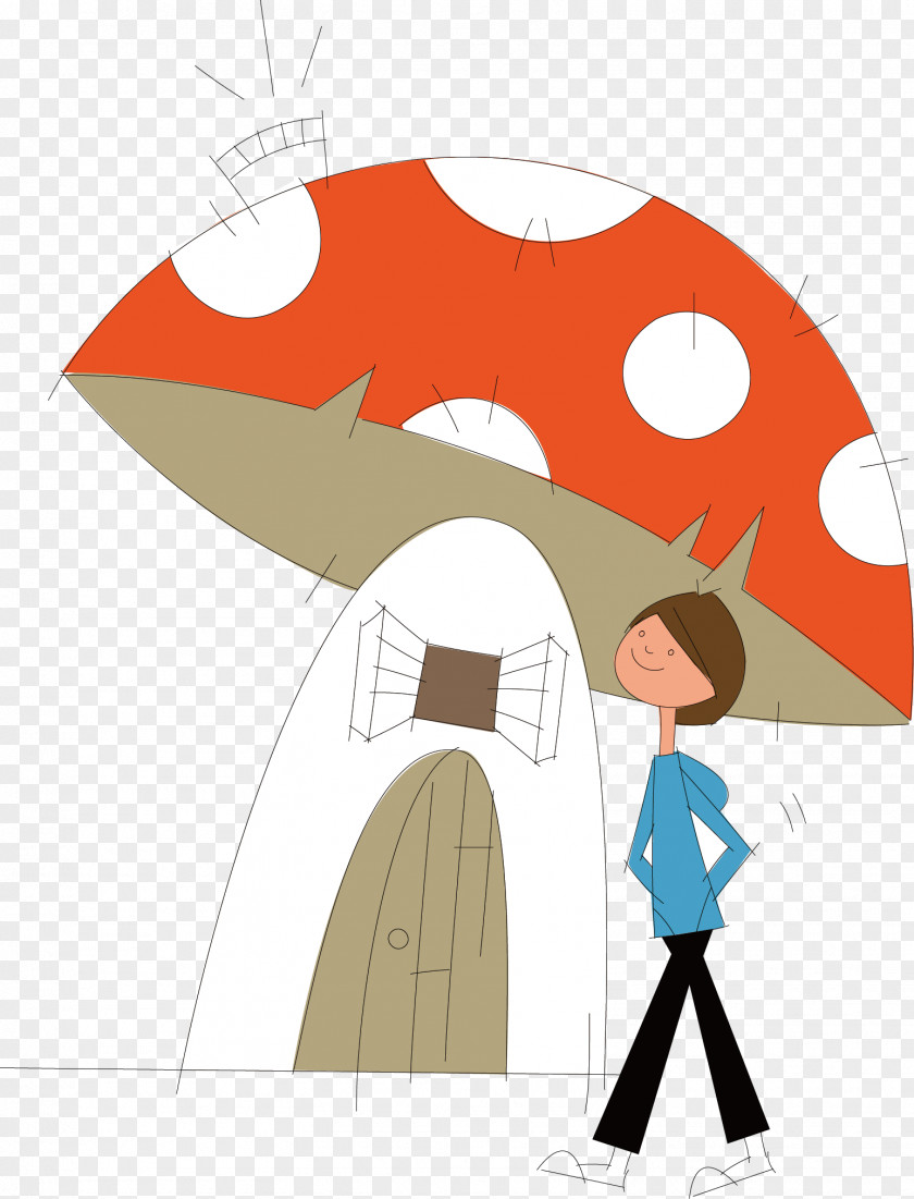 Cartoon Mushroom Vector Illustration PNG