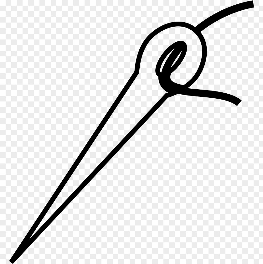 Blackandwhite Line Art Drawing Coloring Book Hand-Sewing Needles Space Needle Painting PNG
