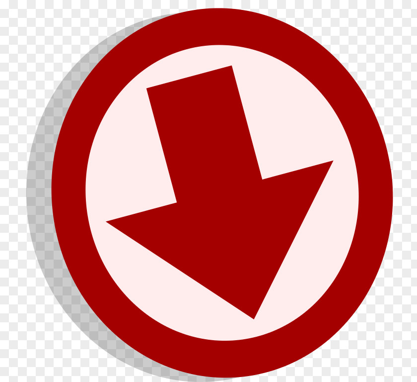 Red Arrow Down Symbol Clip Art PNG