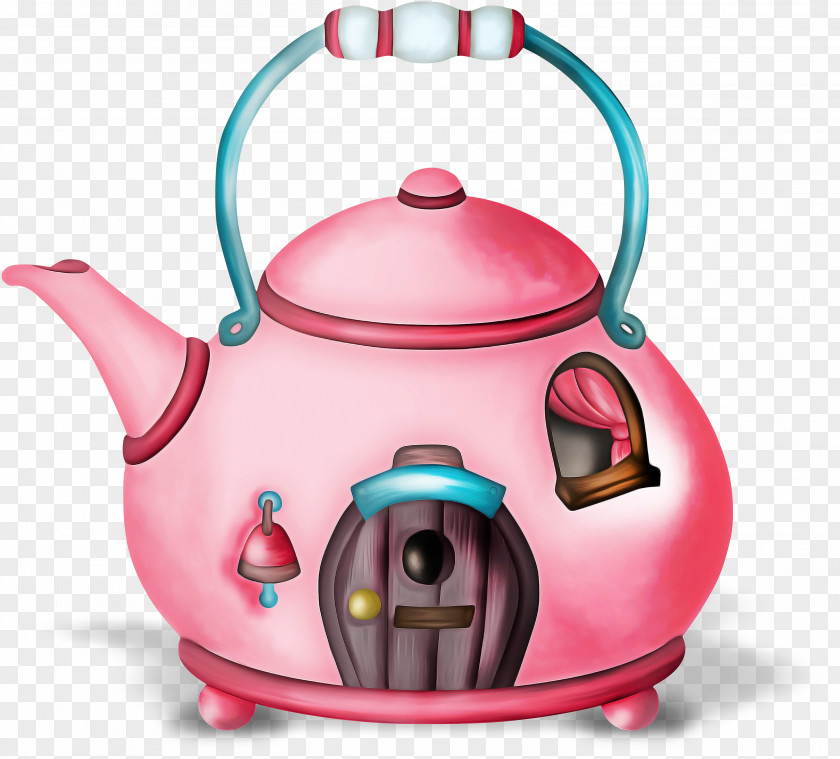 Kettle Teapot Home Appliance Pink Playset PNG
