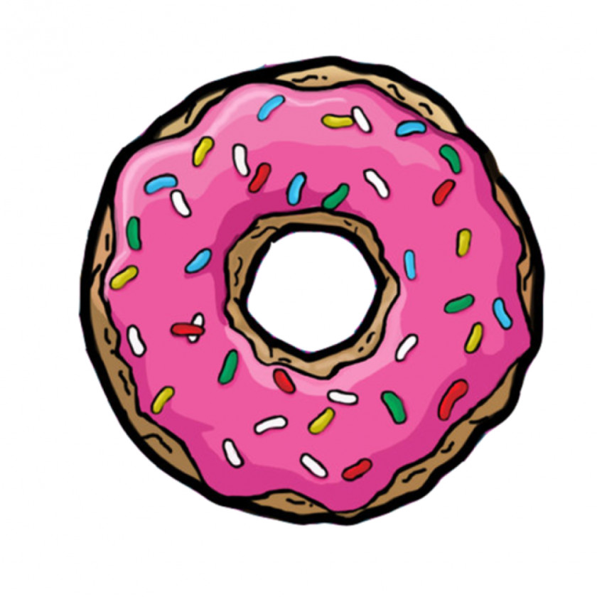 Random Buttons Homer Simpson Donuts Drawing Bakery Sprinkles PNG
