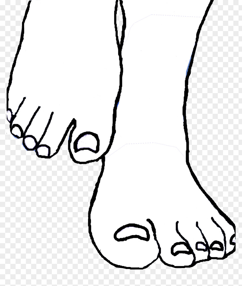 Feet Template Foot Drawing Toe Clip Art PNG