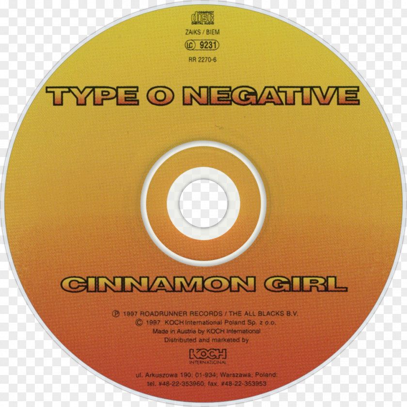 Type O Negative Compact Disc Disk Storage PNG