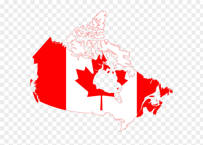 Canada Flag Of World Map PNG