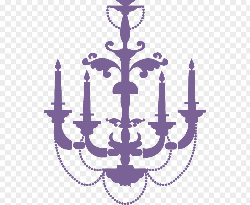 Chandelier Vector Stencil Drawing Art PNG