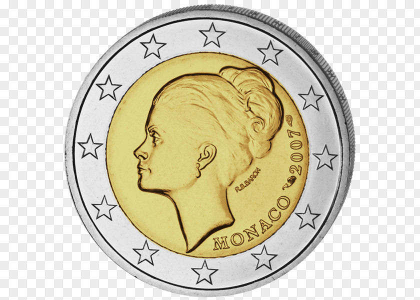 Grace Kelly 2 Euro Coin Commemorative Coins Belgian PNG