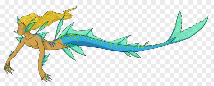 Merman Dragon Reptile Leaf Clip Art PNG