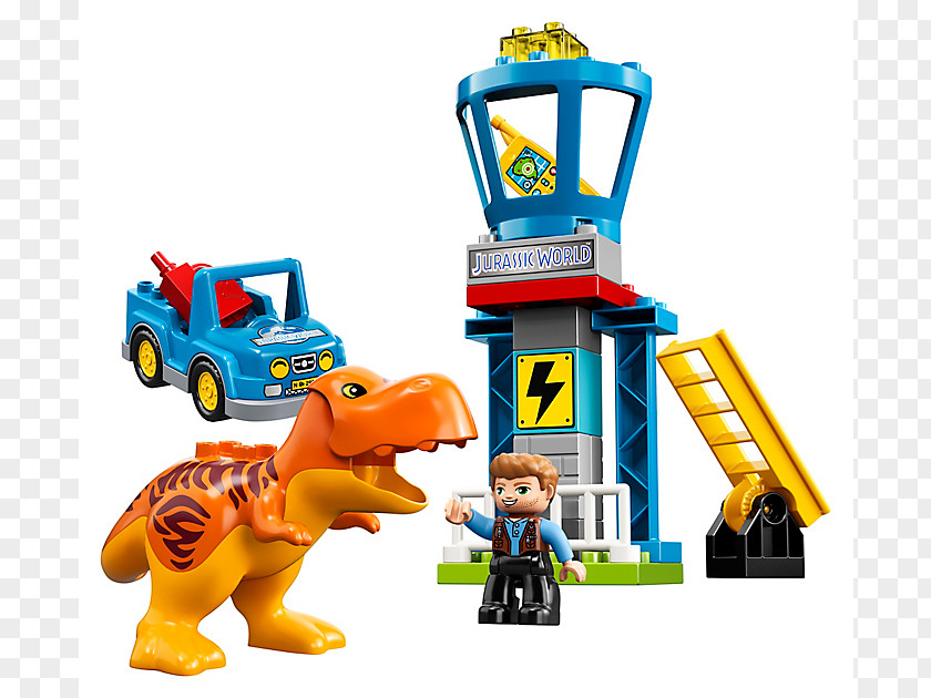 Toy Lego Jurassic World Owen 10880 Duplo T-Rex Tower Gray PNG