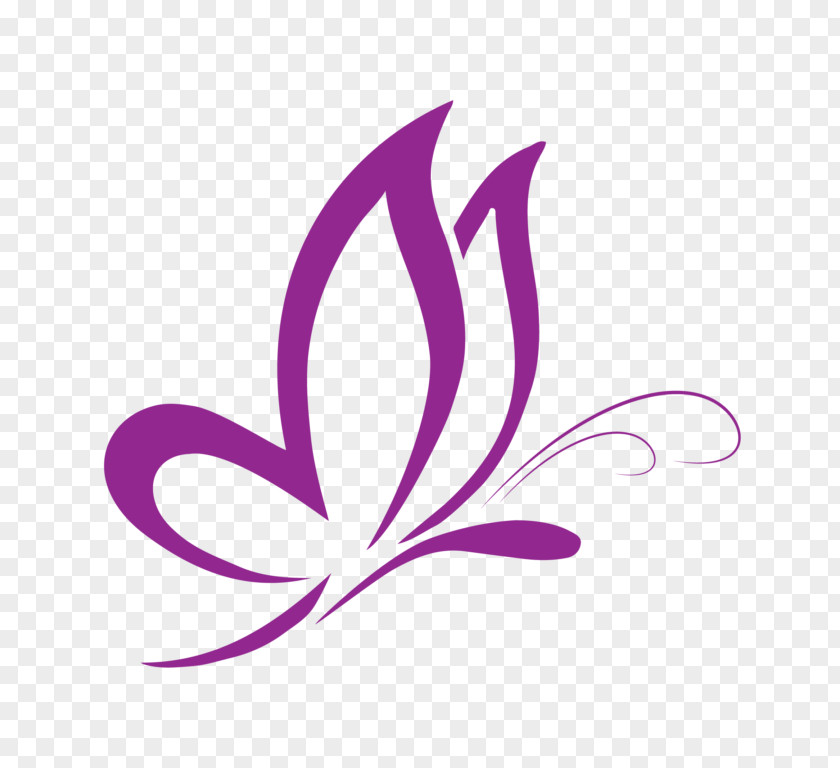 Petal Magenta Butterfly Logo PNG