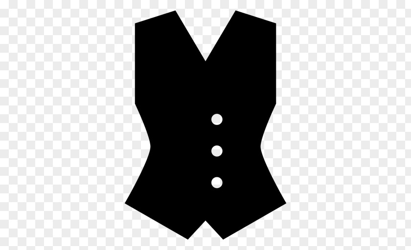 Silhouette Bow Tie Clothing Gilets Waistcoat PNG