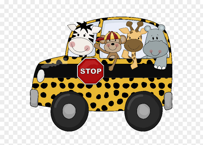 Animals In The Jungle Clipart School Bus Lion Clip Art PNG