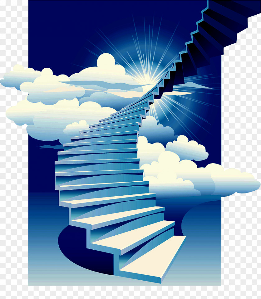 Decorative Illustration Staircase Ladder Stairs Stairway To Heaven Building Clip Art PNG