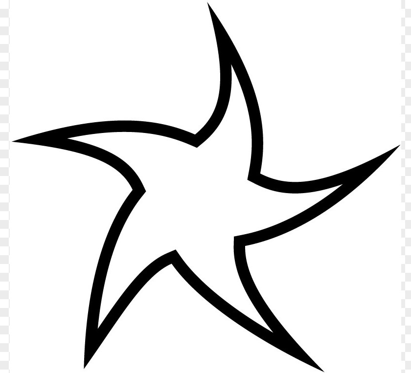 Star Line Art Curve Point Clip PNG