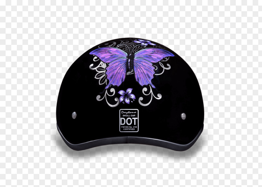 Pink Skull Motorcycle Helmets Daytona Cap Butterfly PNG