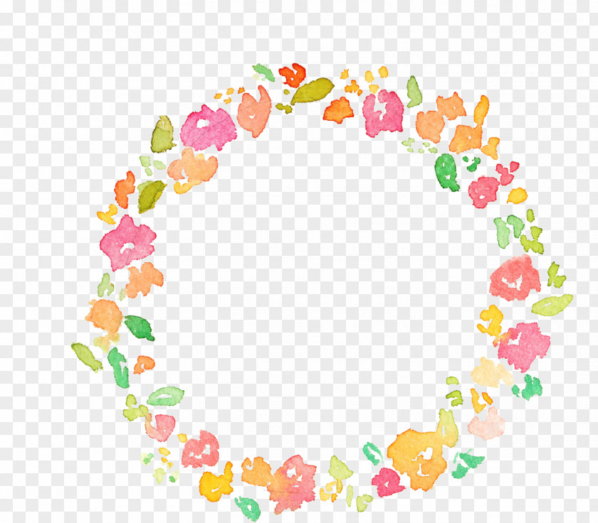 Flower Wreath Watercolor Painting Drawing Clip Art PNG