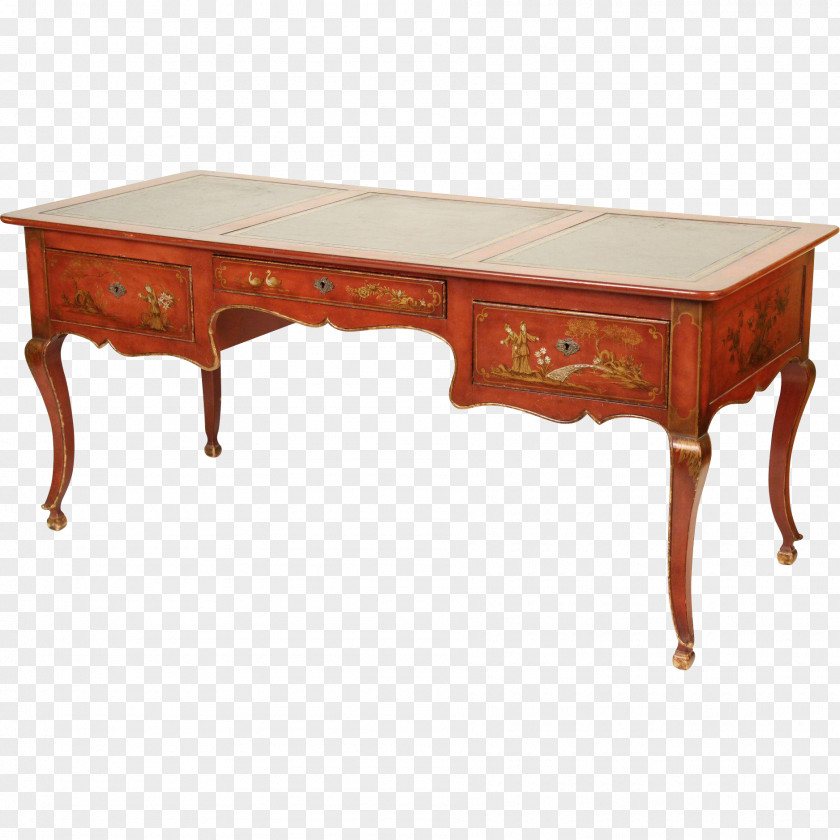 Chinoiserie Table Writing Desk Drawer Furniture PNG