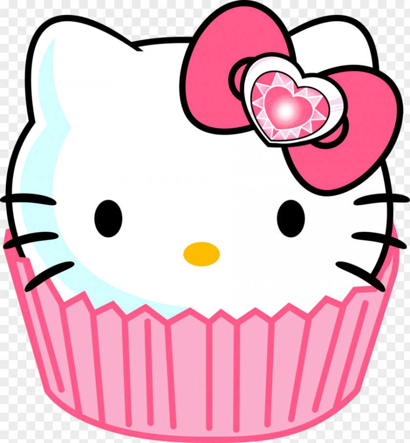 Cupcake Pink Kartun Hello Kitty Clip Art PNG