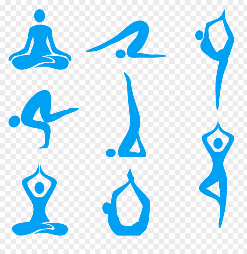 Free Yoga Blue Pull Material Asana Lotus Position Royalty-free PNG