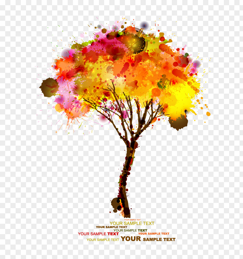 Ink Tree Printing PNG