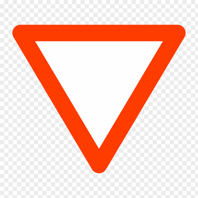 Symbol Yield Sign Traffic Hak Utama Pada Persimpangan PNG