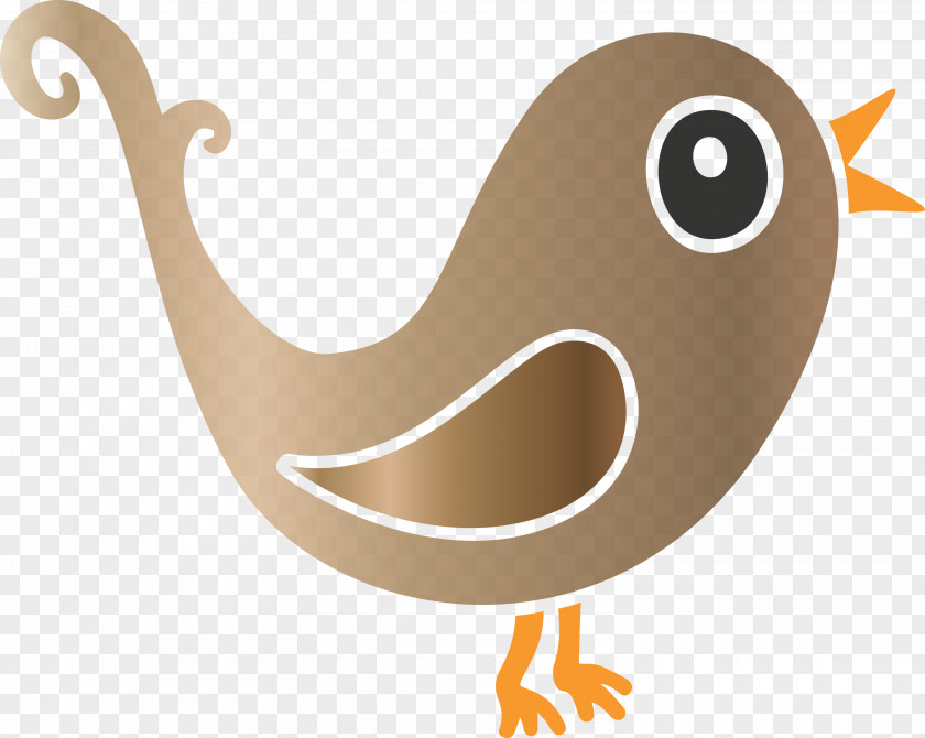 Cartoon Beak Bird Tail Perching PNG