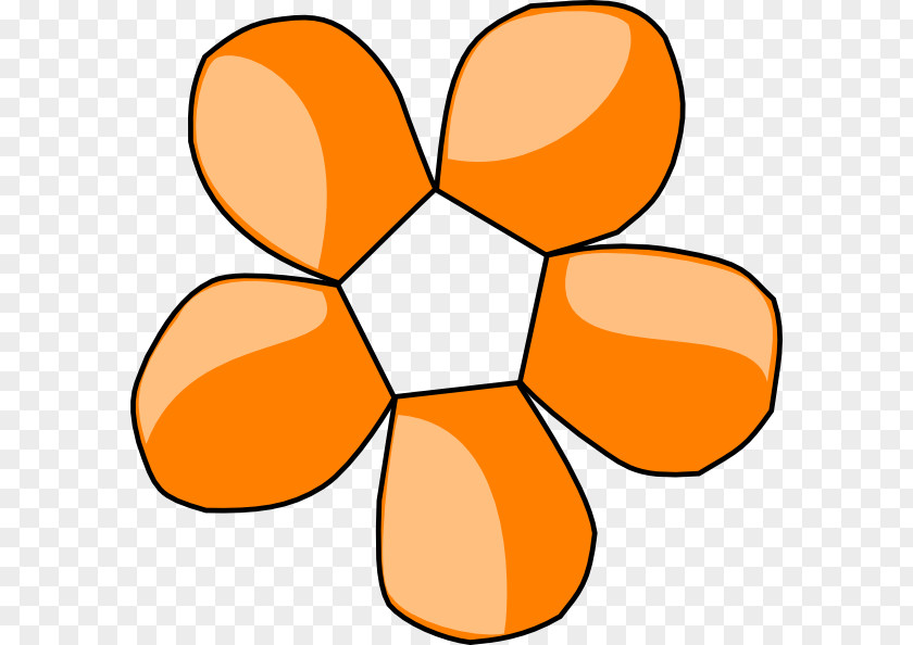 Orange Flower Green Clip Art PNG