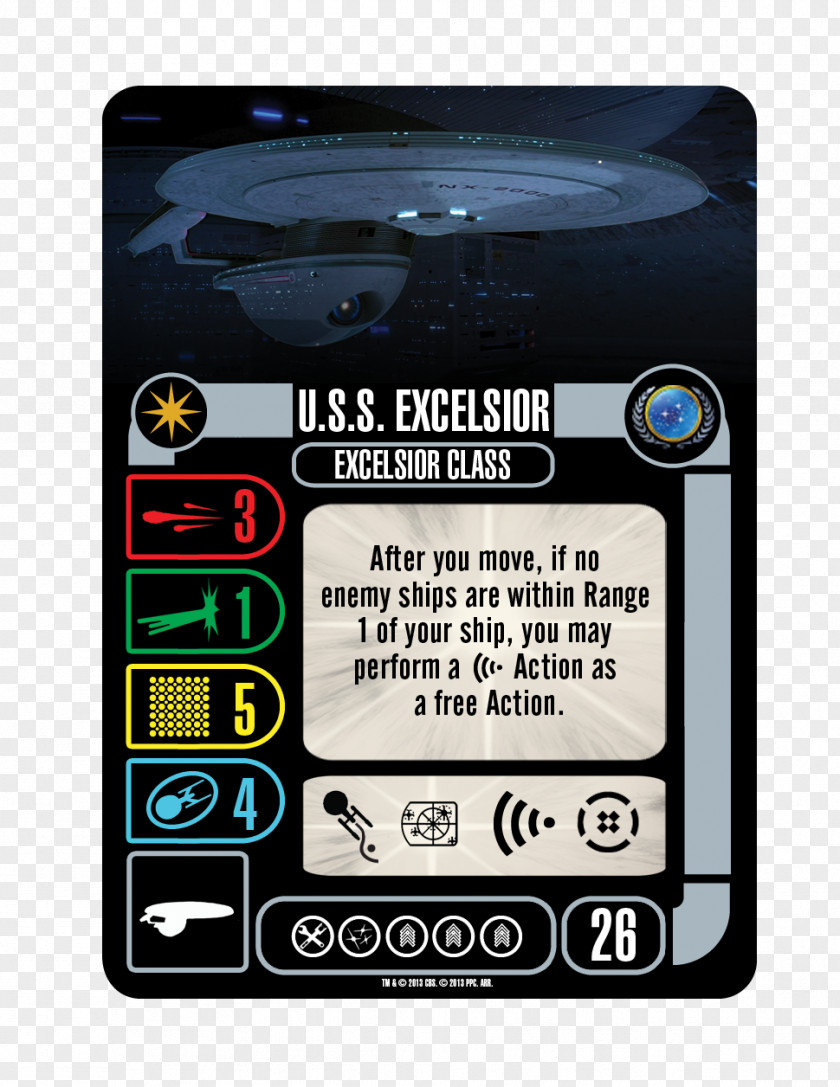 Shake Dice Star Trek: Attack Wing USS Excelsior Romulan Class PNG