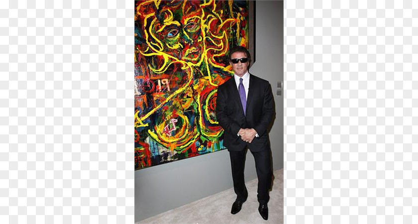 Sylvester Stallone Art Basel Painting Painter Rocky PNG