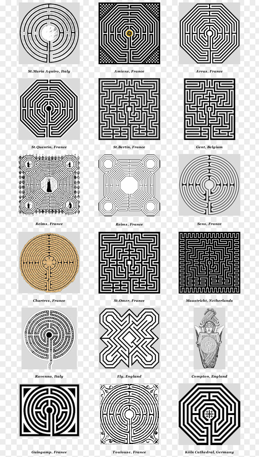 Chartres Cathedral Labyrinth Minotaur Theseus Maze PNG