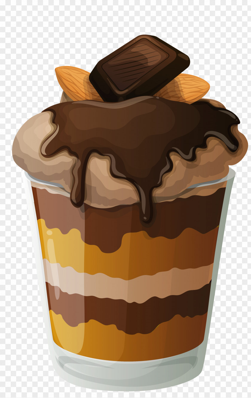 Chocolate Ice Cream Cup Clipart Sundae Cone PNG