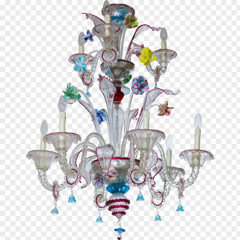 Glass Chandelier Ca' Rezzonico Murano Light Fixture PNG