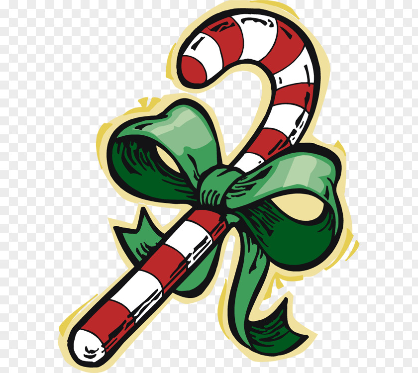 Santa Claus Candy Cane Stick Christmas PNG