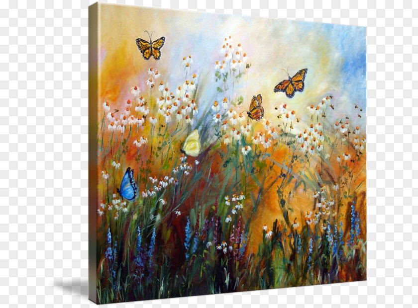 Watercolor Butterfly Painting Gardens Art PNG
