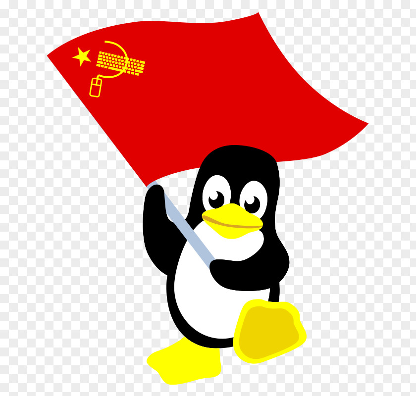 Hacker Cliparts Tux Racer Red Flag Linux PNG