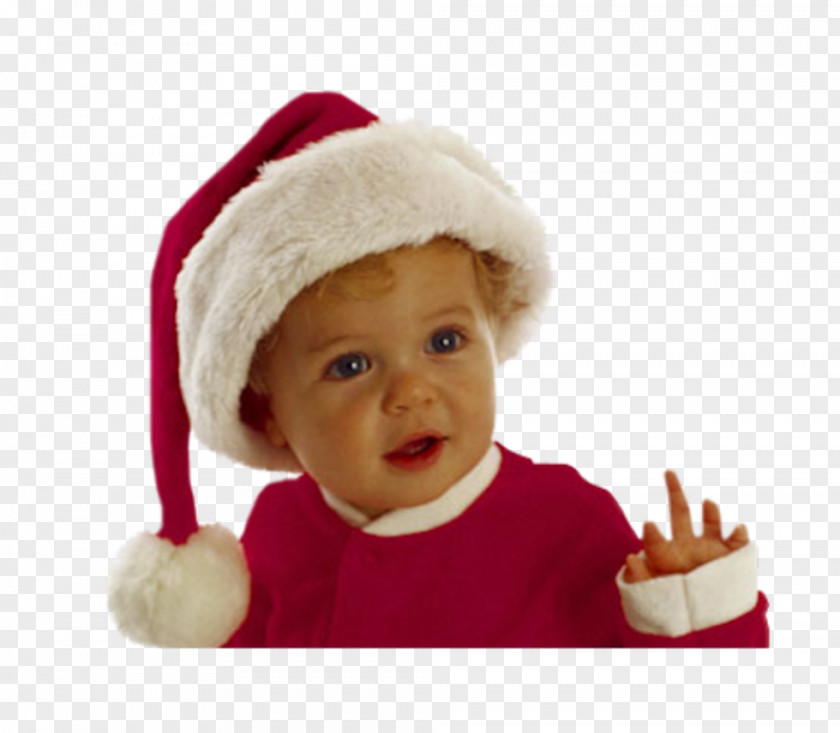 Santa Claus Beanie Infant Christmas Party PNG