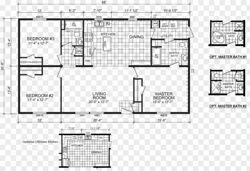 House Floor Plan Mobile Home Manufactured Housing PNG