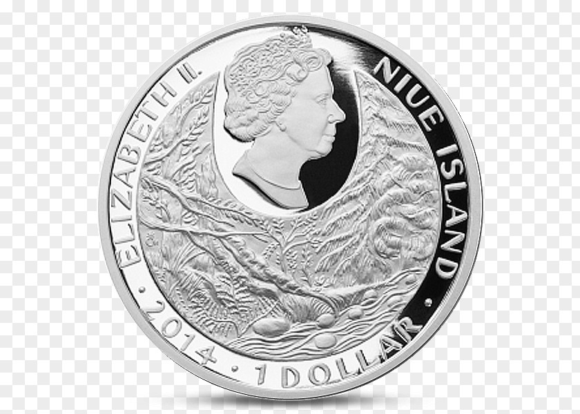 Coin Niue Silver Eurasian Lynx White PNG