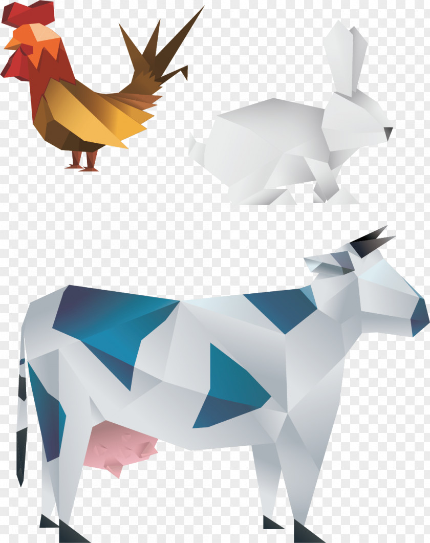 Cows Animal Bunny Chick Made Of Paper Clips Dairy Cattle PNG